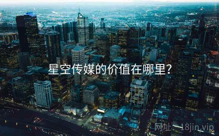 星空传媒的价值在哪里?  第1张 星空传媒的价值在哪里?  第1张