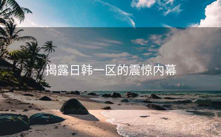 揭露日韩一区的震惊内幕  第1张