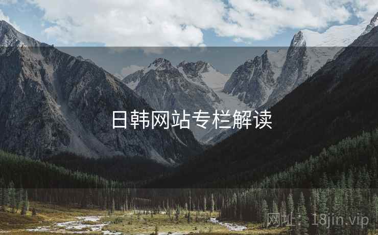 日韩网站专栏解读  第2张