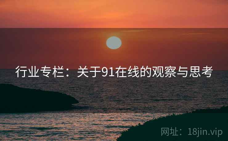 行业专栏:关于91在线的观察与思考  第1张 行业专栏:关于91在线的观察与思考  第1张