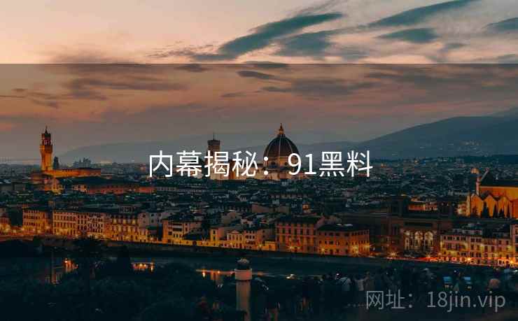 内幕揭秘:91黑料  第2张 内幕揭秘:91黑料  第2张