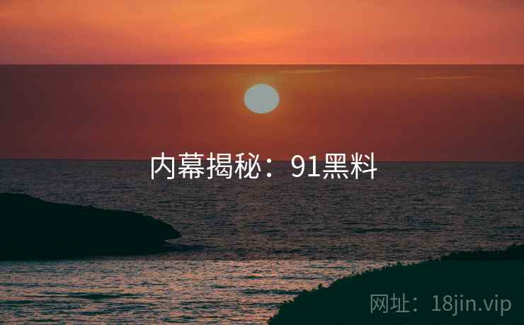 内幕揭秘:91黑料  第1张 内幕揭秘:91黑料  第1张